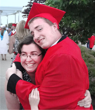 Karisa and Jonathan at his graduation in 2014